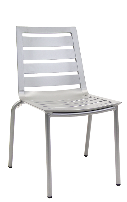 Aluminum Chair with Multi-Slat Seat and Back