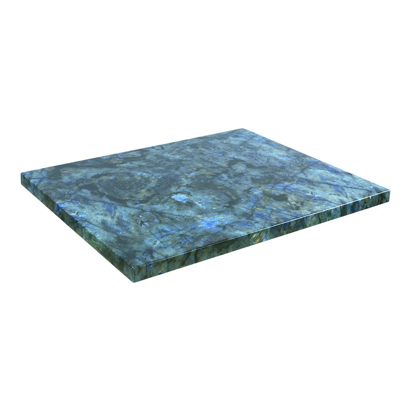 Indoor Marble Blue Resin Table Top with Dark Veining